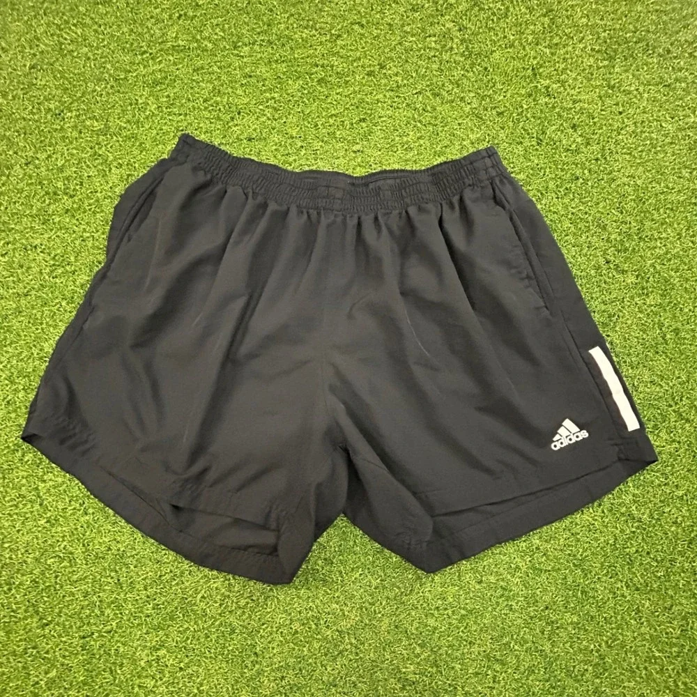 Adidas Men Black Running Short 5 Inch Inseam XL Reflective Athletic Gym Training